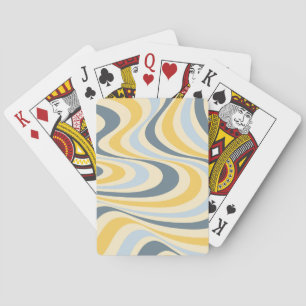 Jeu De Cartes Jaune et bleu abstrait design tourbillon