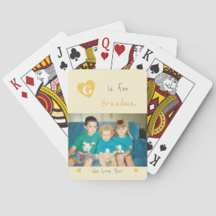 Jeu De Cartes Jaune et orange avec nom et photo