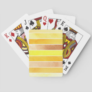 Jeu De Cartes jaune grand arrière - plan aquarelle - aquarelle