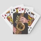 Jeu De Cartes Jazzman Jouer Du Saxophone Or (dos)