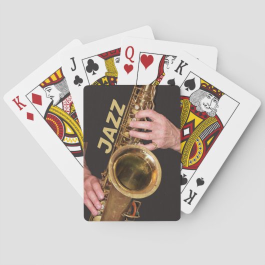 Jeu De Cartes Jazzman Jouer Du Saxophone Or (dos)