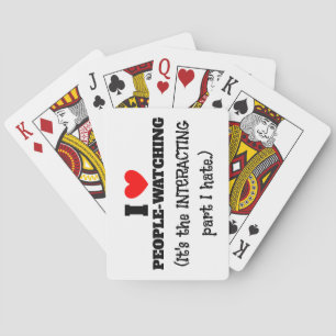 Jeu De Cartes Je (coeur) Les gens regardent, interagissant parti
