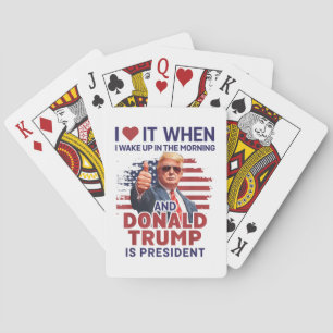 Jeu De Cartes Je L'Aime Quand Je Me Réveille Et Trump Est Le Pré