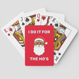 Jeu De Cartes Je Le Fais Pour Les Ho's Père Noël Afro-Américain 