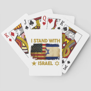 Jeu De Cartes Je me tiens avec Israël T-shirt Je me tiens avec I