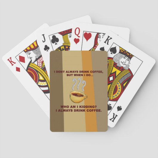 Jeu De Cartes Je ne bois pas toujours de café (dos)