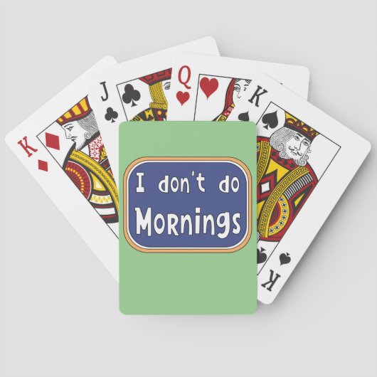 Jeu De Cartes Je ne fais pas les matins (dos)