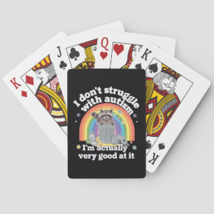 Jeu De Cartes Je Ne Lutte Pas Avec L'Autisme Autistique Funny Ra