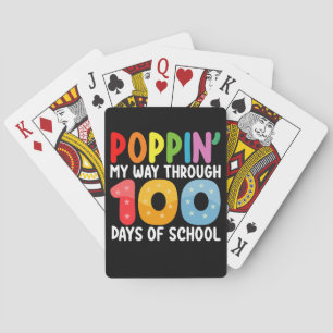 Jeu De Cartes Je Presse Mon Chemin À Travers 100 Jours D'École