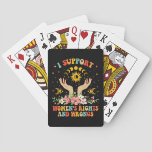 Jeu De Cartes Je soutiens les droits et les torts des femmes vin