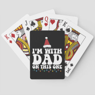 Jeu De Cartes Je suis avec papa sur cette famille de Noël
