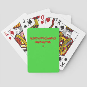 Jeu De Cartes Je suis désolé pour les inconvénients Poker jouer 