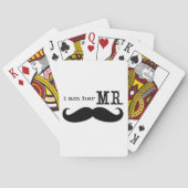 Jeu De Cartes Je suis Son M. Mustache Grooms Cadeaux (dos)