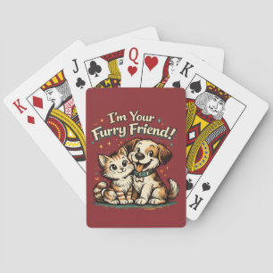 Jeu De Cartes Je suis votre ami à fourrure Chat et chien dessi