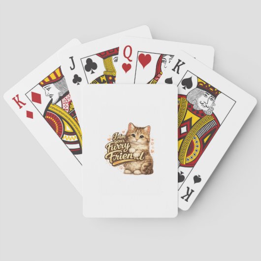 Jeu De Cartes Je suis votre ami à fourrure Conception de chat (dos)