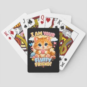 Jeu De Cartes Je suis votre ami duveteux - Dessin animé de chato