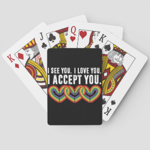 Jeu De Cartes Je T'Aime Je T'Accepte Rainbow LGBTQ