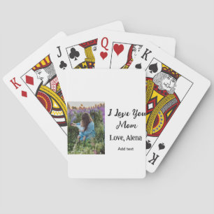 Jeu De Cartes Je t'aime mère jour élégant ajouter photo texte