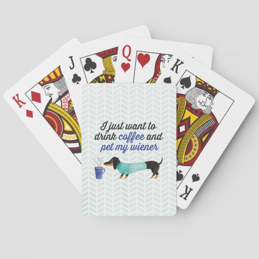 Jeu De Cartes Je veux juste boire du café et de l'animal mon évi (dos)