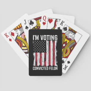 Jeu De Cartes Je vote pour le condamné Felon Pro Trump 2024