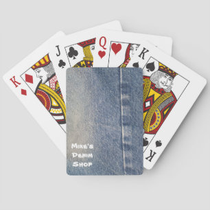 Jeu De Cartes Jeans fanés / tissu de denim
