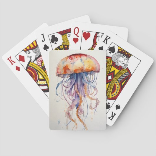 Jeu De Cartes "Jellies enchantées : carte de jeu de la méduse de (dos)
