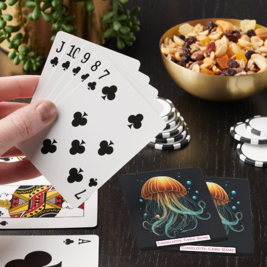 Jeu De Cartes Jellyfish in Deep Monogram Kids Match Game (In Situ)