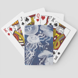 Jeu De Cartes Jellyfish sur Arrière - plan de la Marine