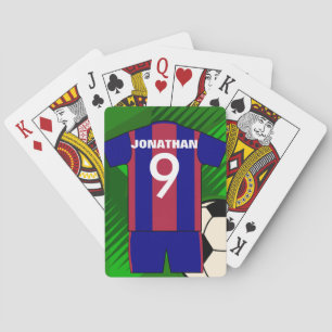Jeu De Cartes Jersey et boule de football personnalisés