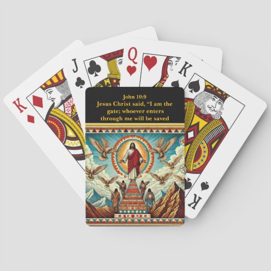 Jeu De Cartes Jésus à la Porte du Ciel (dos)