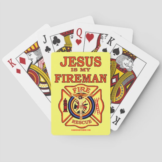 JEU DE CARTES JÉSUS EST MON FIREMAN (dos)