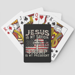 Jeu De Cartes Jésus Est Mon Sauveur Trump Est Mon Président Amér