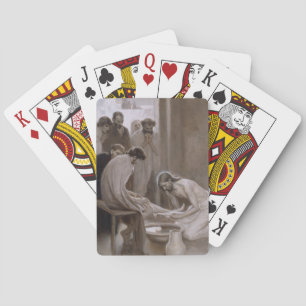 Jeu De Cartes Jésus Lave les pieds de ses disciples