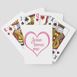 Jeu De Cartes JÉSUS M'AIME dans le cœur