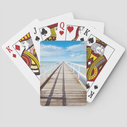Jeu De Cartes Jetée Classique de Plage Tropicale (dos)