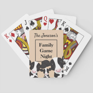 Jeu De Cartes Jeu de famille Nom de nuit Vaches blanches noires