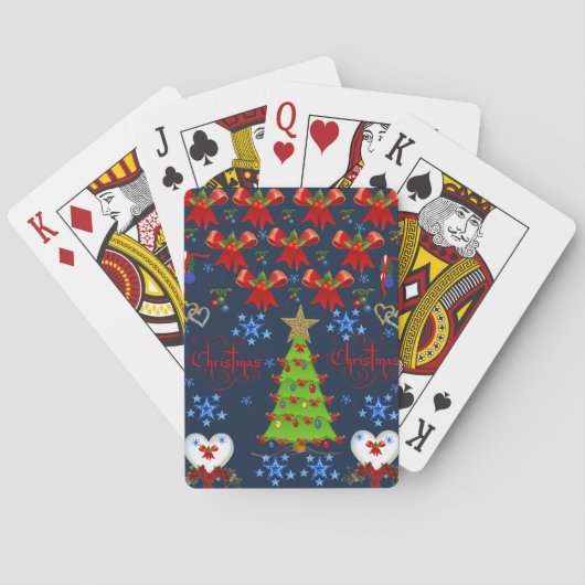 Jeu De Cartes Jeu de Noël carte pont bleu foncé (dos)