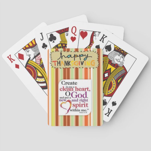 Jeu De Cartes Jeu de Thanksgiving Card Deck (dos)