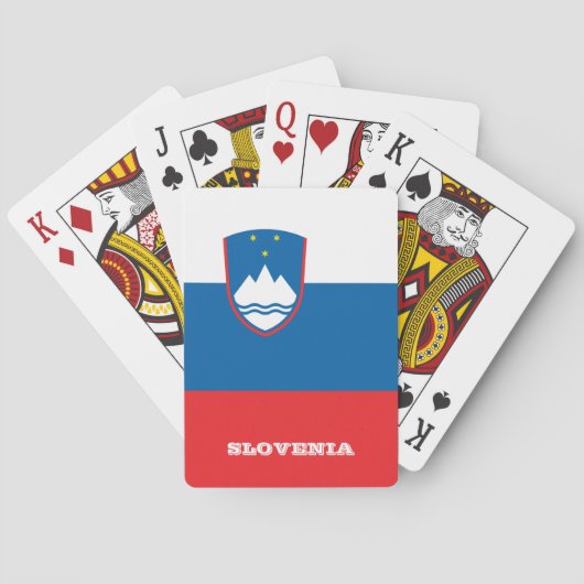 Jeu De Cartes Jeu Drapeau Slovène, Slovénie Jouer des Cartes (dos)