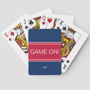Jeu De Cartes JEU Marine & Rouge sur devis Monogrammes personnal