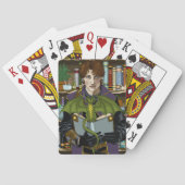 Jeu De Cartes Jeune bibliothèque de livres de fantasy sur les dr (dos)