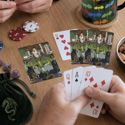 Jeu De Cartes Jeune bibliothèque de livres de fantasy sur les dr