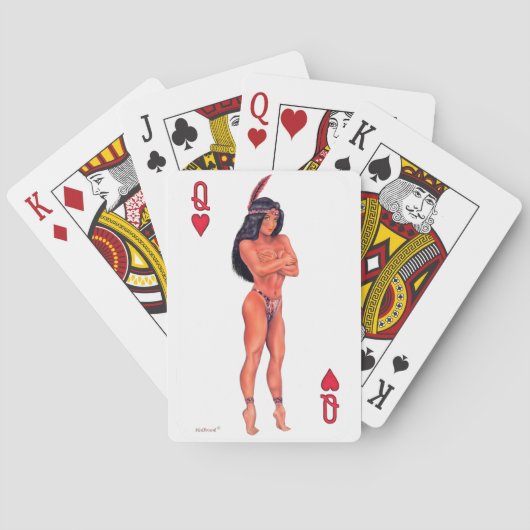 JEU DE CARTES JEUNE FILLE INDIENNE (dos)