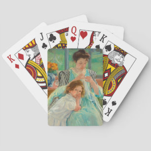 Jeu De Cartes Jeune mère coudre   Mary Cassatt