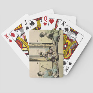Jeu De Cartes Jeunes Japonaises jouant de la flûte, du 'koto' et