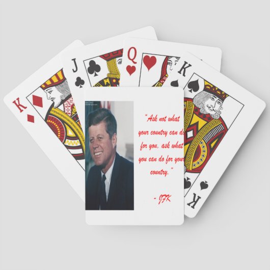 Jeu De Cartes JFK et Ne pas demander de devis (dos)