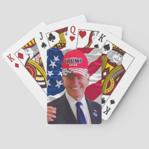 Jeu De Cartes Joe biden Portant un Casquette Trump