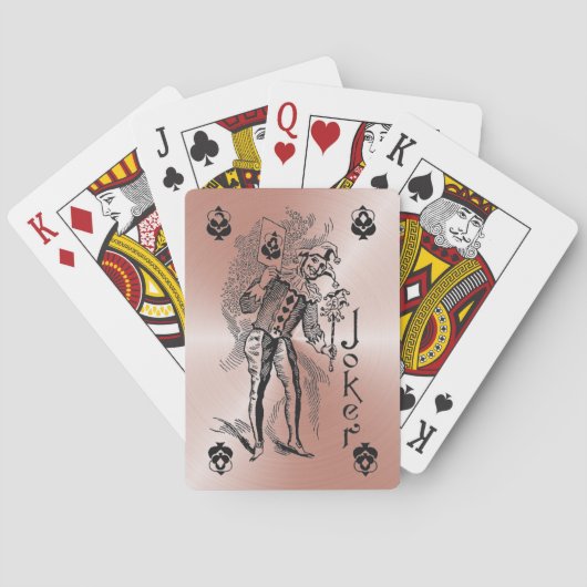 Jeu De Cartes Joker avec Rose Gold Classic Playing Cards (dos)