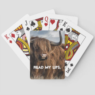 Jeu De Cartes Joli Animal Poker Visage Lire Mes lèvres Typograph