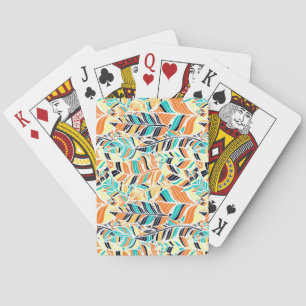 Jeu De Cartes Joli boho coloré feuille motif